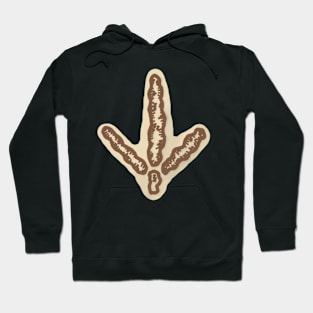 Turkey Track Woodcut Hoodie